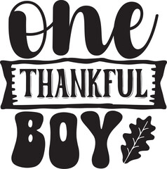 One Thankful Boy Svg