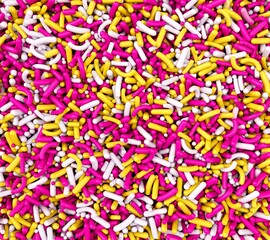 High angle shot of Colorful Sprinkles Background