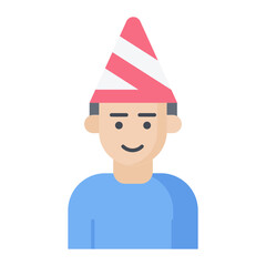 Birthday Boy Flat Icon