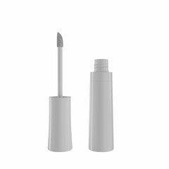 3D render of an opened white liquid pistick in an elegant container with an isolated background