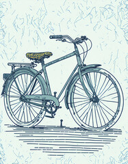 Vintage bike. AI generated illustration