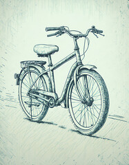 Fototapeta na wymiar Vintage bike. AI generated illustration