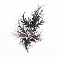 Fractal leaf tattoo - By Generative AI