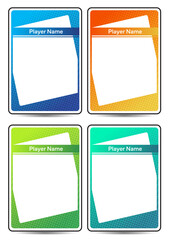Identification card picture frame border template