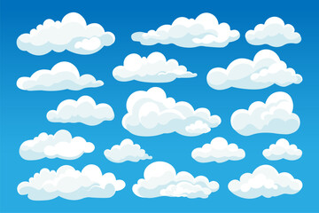 Fototapeta premium Seamless sky with white clouds vector