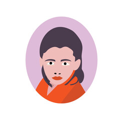 A cute girl avatar vector art work.