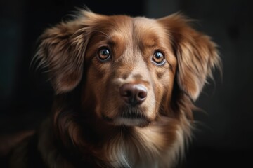Brown Dog Wide field of vision. Generative AI