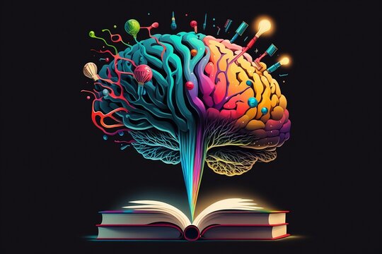 magic book with a brain