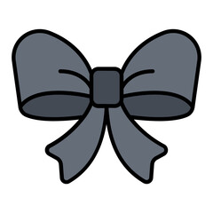 Bow Tie Line Color Icon 