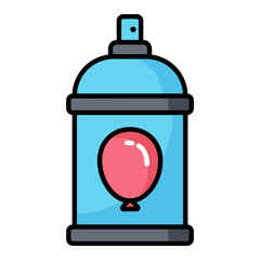 Spray Can Line Color Icon 