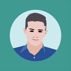  A handsome man avatar vector art work.