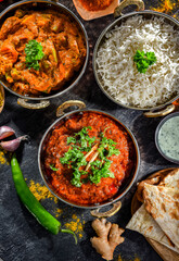 Hot madras paneer and vegetable masala with rice