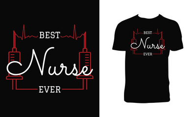 Nursing Vector T Shirt Design. 