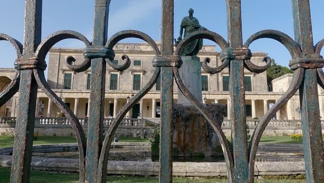 Old Royal Palace St. Michael and St. George in Corfu town, Greece, building where is placed the asian museum of art