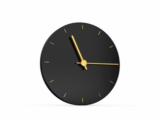 3D rendered minimal clock showing time 11:30 on a white background