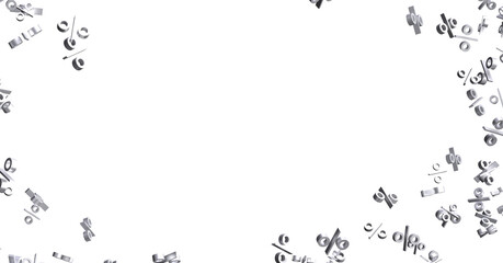 Sales icons floating in the air 3D rendering