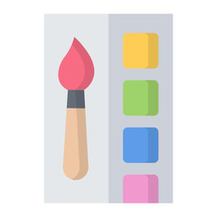 Watercolors Flat Icon 