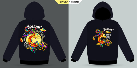 Dragon Zodiac Shown Mock-Up Hoodie