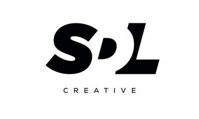SDL letters negative space logo design. creative typography monogram vector	