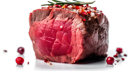 Filet Mignon with a Side of Shadows- This stunning shot features a tender filet mignon with soft...