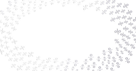 percent shopping digital in 3d. background