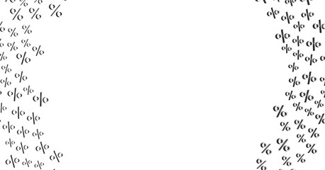 percent shopping digital in 3d. background