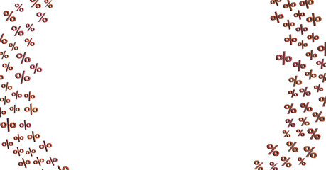 percent shopping digital in 3d. background