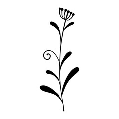 floral leaves element