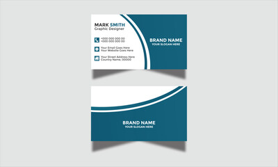 Modern Corporate and Creative Business Card Design Template Double-Sided Horizontal Name Card Simple and Clean Visiting Card Vector Illustration Colorful Gradient Business Card