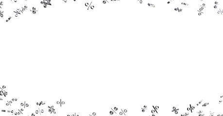 percent shopping digital in hand 3d.