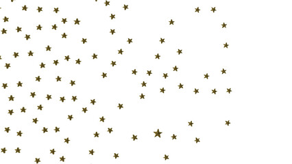 Holiday golden decoration, glitter frame isolated -