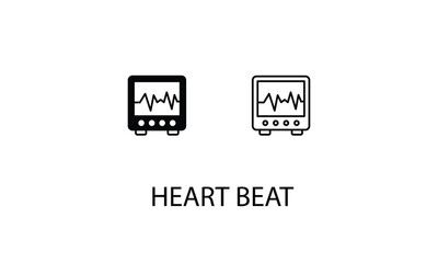 Heart beat double icon design stock illustration