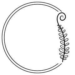 floral art circle frame