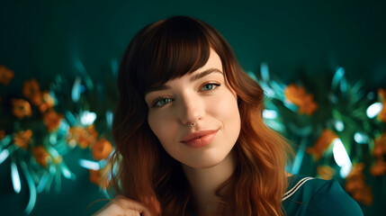 Naklejka premium portrait of a Woman, A Celebration of Beauty and Renewal