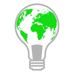 Light bulbs that come in the concept of saving the world.