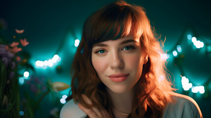 Naklejka premium portrait of a Woman, A Celebration of Beauty and Renewal