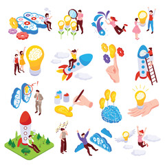 Creative Thinking Icons Set