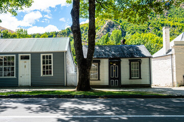 street view of arrowtown main street, new zealand.