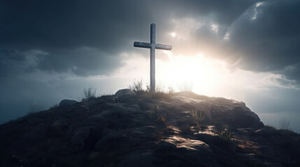 The Cross on a Hill, Symbol of Hope - Forgivness of Sins