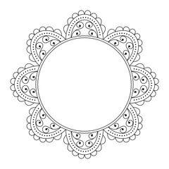 Circle line border. Frame with empty space. Vector background