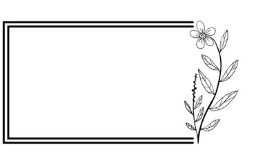 Obraz premium floral flower rectangle frame