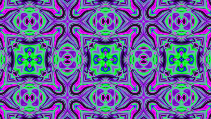Distorted Kaleidoscope Pattern Shapes Art Background
