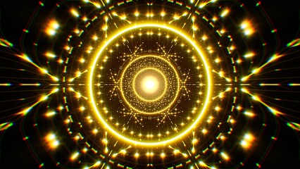 Fantastic symmetrical pulsing yellow lights