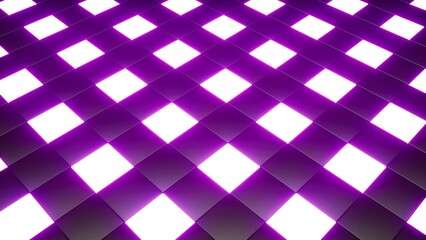 Glowing Purple Lamp Square Tile Background, 3d rendering