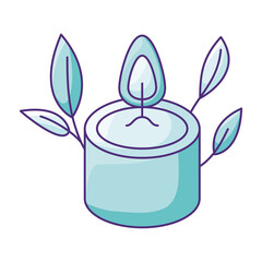 Light blue candle icon png image with transparent background