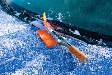 Brush for cleaning the car from snow