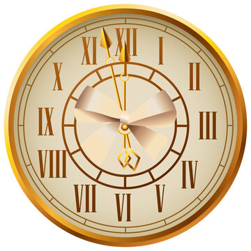Christmas clock PNG image icon with transparent background