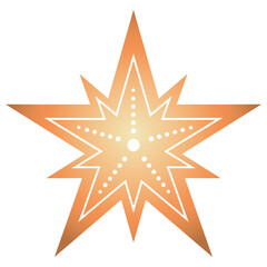 Christmas star PNG image icon with transparent background