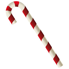 Icono de imagen PNG de bastón de Navidad con fondo transparente