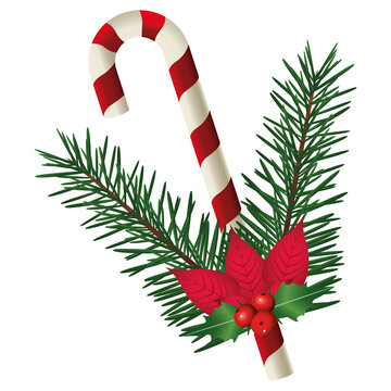Icono de imagen PNG de bast&oacute;n de Navidad con fondo transparente